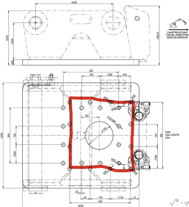 Fahrzeugabbildung Liebherr Likufix SW48 Adapterplatte NEU lagernd / WESTTECH
