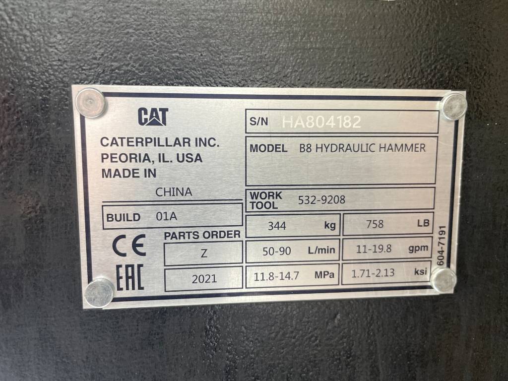 Fahrzeugabbildung CAT B8 Hydraulikhammer CW10 / Hammer / 6 - 9 to / 2021