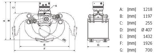 Fahrzeugabbildung Andere DMS SG18070 inkl. Rotator Sortiergreifer NEU / lagernd
