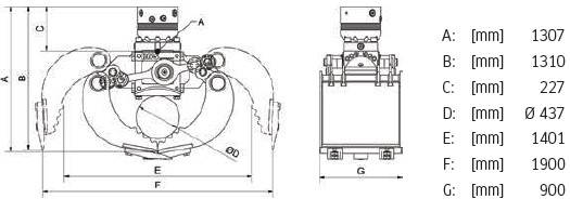 Fahrzeugabbildung Andere DMS SG22090 inkl. Rotator Sortiergreifer / NEU OQ70/55